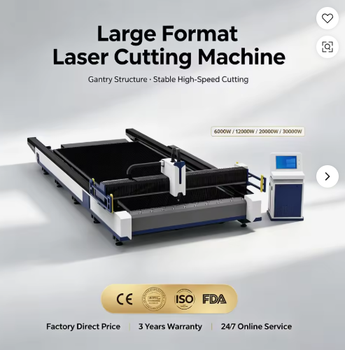 Factory Direct CE Large Format Gantry Laser Cutting Machine 12000W for Stainless Steel Carbon Steel Sheet Metal Cutting